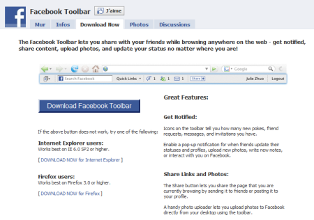 facebook toolbar for internet explorer download